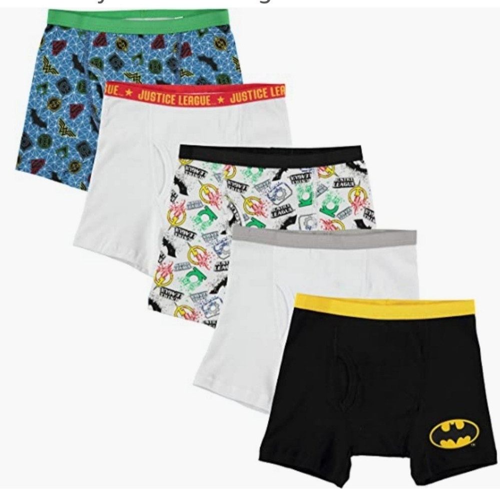 DC Comics Justice League Boys Size 8 Boxer Briefs